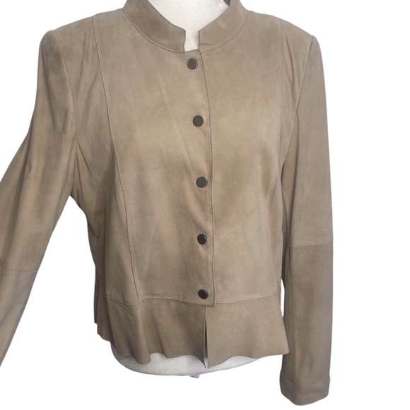 Suede Lightweight Snap Front Jacket - Picture 2 of 8